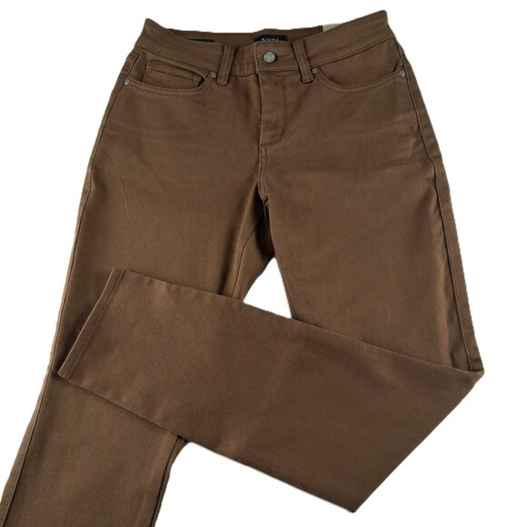 NYDJ Ami Mid Rise Skinny Jegging Jeans Women's Size 4 Fresh Brew Brown Lift Tuck - Picture 1 of 9